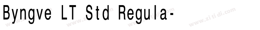 Byngve LT Std Regula字体转换 Byngve LT Std Regula字体转换
